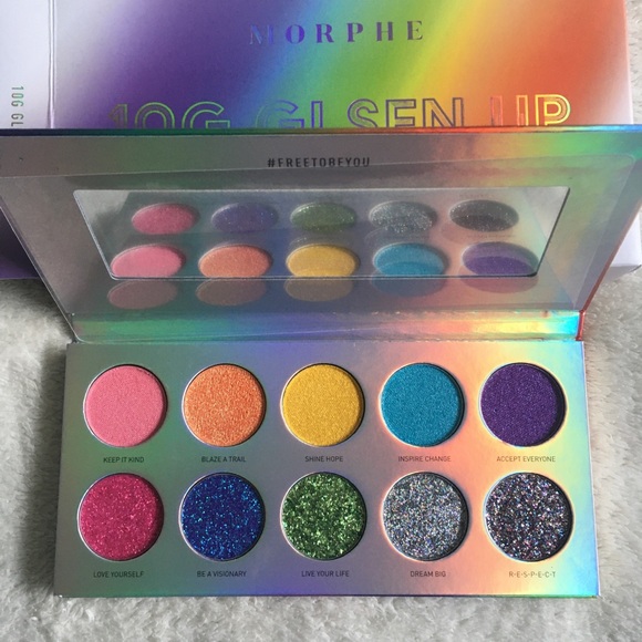Morphe 10G Artistry Glisten Up Eyeshadow Palette Pride BNIB - Picture 1 of 13